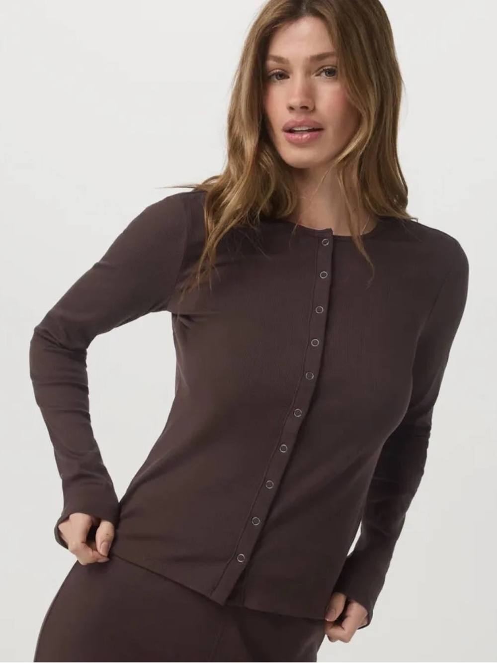 Vuori Pose Fitted Long Sleeve Cardigan
